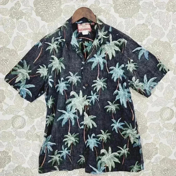 Vintage RJC Made in Hawaii Inside Out  Hawaiian Shirt Men's L 2739 - Picture 1 of 8